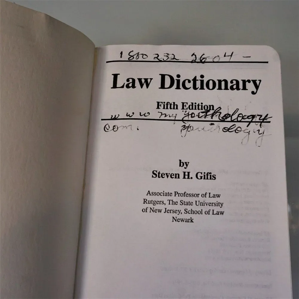 Law Dictionary Barron's Legal Guides By Steven Gifis Vinyl Bound 2003